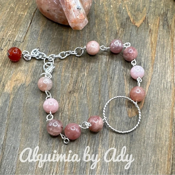 Alquimia Pink and Silver Bracelet - Picture 1 of 11